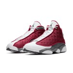 Air Jordan 13 Retro 'Red Flint' 414571-600 with Red Mesh Upper and Grey Suede Overlays