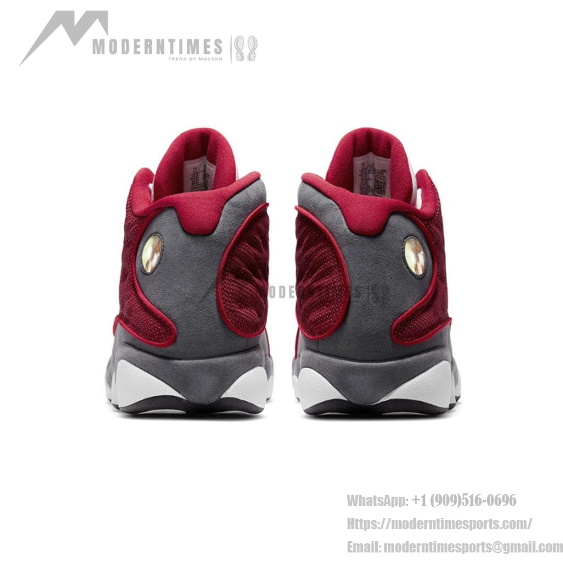 Air Jordan 13 Retro 'Red Flint' 414571-600 with Red Mesh Upper and Grey Suede Overlays