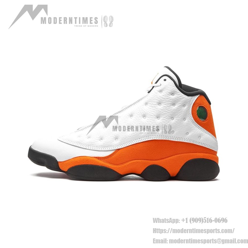 Air Jordan 13 Retro 'Starfish' 414571-108 with White Leather Upper and Orange Suede Overlays