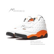 Air Jordan 13 Retro 'Starfish' 414571-108 - Crisp White & Vibrant Orange Basketball Sneakers