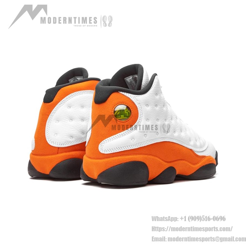 Air Jordan 13 Retro 'Starfish' 414571-108 with White Leather Upper and Orange Suede Overlays