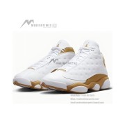 Air Jordan 13 Retro 'Wheat' 414571-171 - Clean White & Golden Suede Basketball Sneakers