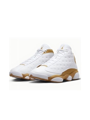 Air Jordan 13 Retro 'Wheat' 414571-171 - Saubere Weiße und Goldene Wildleder-Basketballschuhe