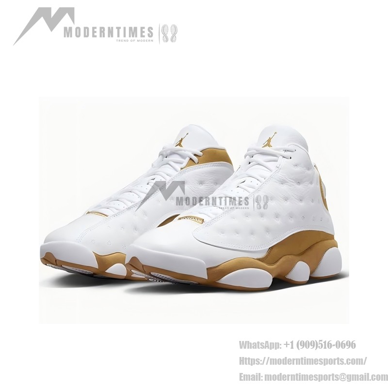 Air Jordan 13 Retro 'Wheat' 414571-171 mit weißem Leder und goldenen Wildleder-Overlays