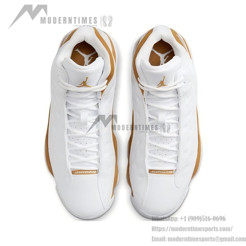 Air Jordan 13 Retro 'Wheat' 414571-171 mit weißem Leder und goldenen Wildleder-Overlays