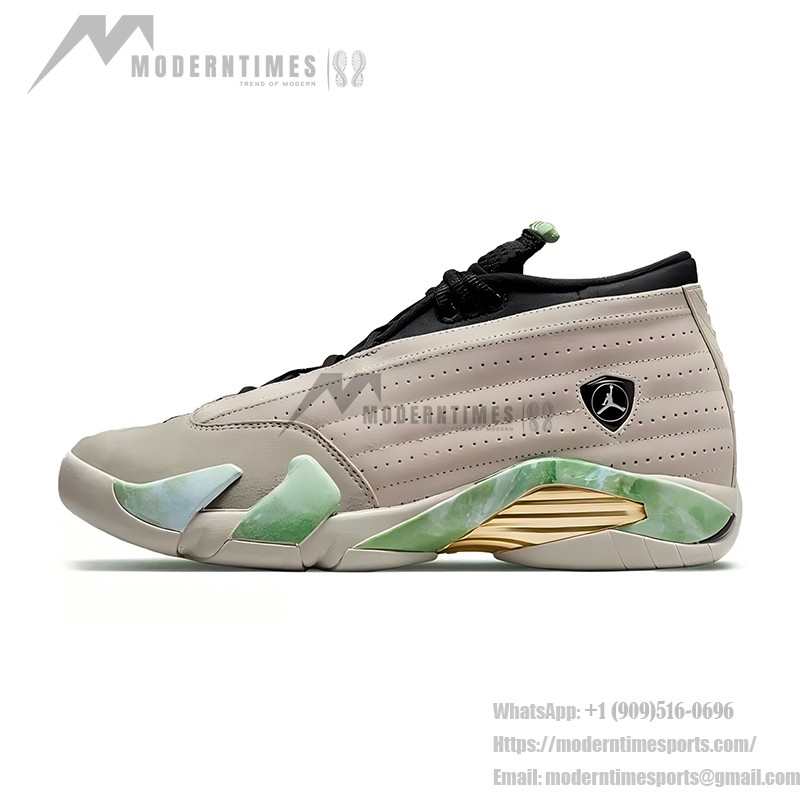 Air Jordan 14 Low WMNS DJ1034-200 Women’s Sneakers in Earth-Tone with Green and Gold Accents