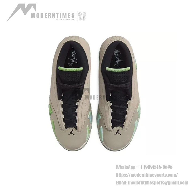 Air Jordan 14 Low WMNS DJ1034-200 Women’s Sneakers in Earth-Tone with Green and Gold Accents