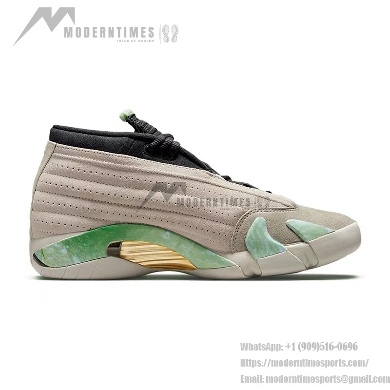 Air Jordan 14 Low WMNS DJ1034-200 Women’s Sneakers in Earth-Tone with Green and Gold Accents