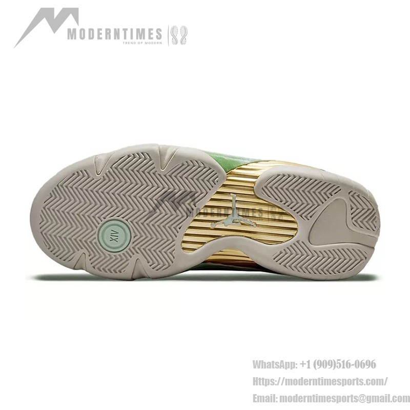 Air Jordan 14 Low WMNS DJ1034-200 Women’s Sneakers in Earth-Tone with Green and Gold Accents