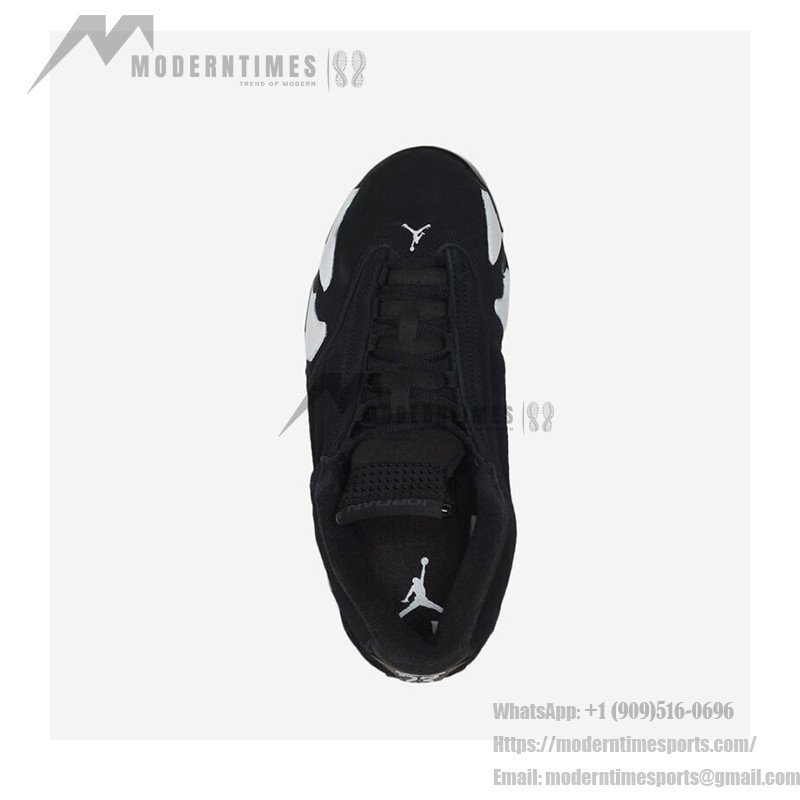 Air Jordan 14 Retro Black White Basketball Shoes with Premium Suede Upper and Classic Design