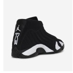 Air Jordan 14 Retro Black White Basketball Shoes with Premium Suede Upper and Classic Design