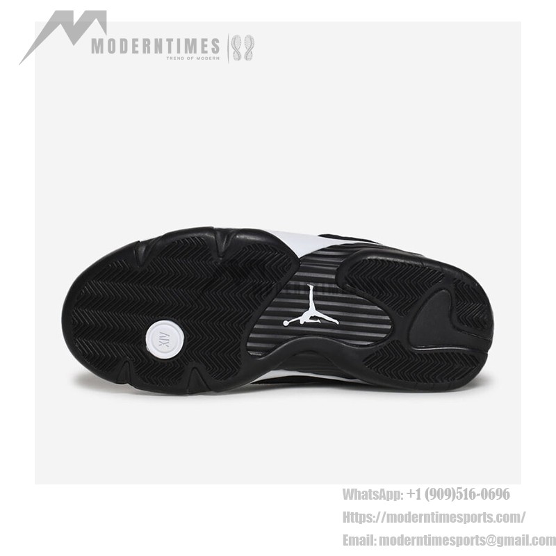 Air Jordan 14 Retro Black White Basketball Shoes with Premium Suede Upper and Classic Design