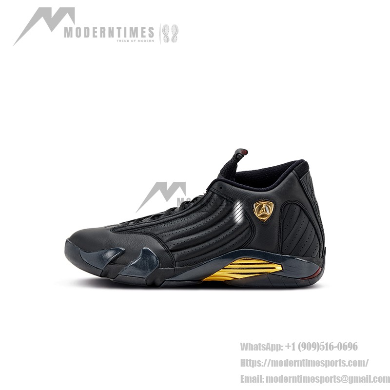 Air Jordan 14 Retro DMP 487471-022 - Black and Gold "Last Shot" Sneakers