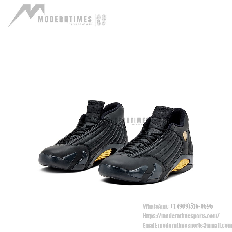 Air Jordan 14 Retro DMP 487471-022 - Black and Gold "Last Shot" Sneakers