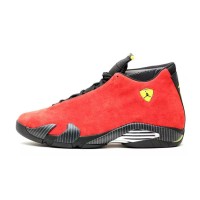 Air Jordan 14 Retro Ferrari 654459-670 - Premium Red Suede & Black Leather Sneakers for Ultimate Style and Performance