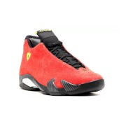 Air Jordan 14 Retro Ferrari 654459-670 - Premium Red Suede & Black Leather Sneakers for Ultimate Style and Performance