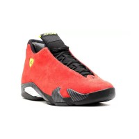 Air Jordan 14 Retro Ferrari 654459-670 - Premium Red Suede & Black Leather Sneakers for Ultimate Style and Performance