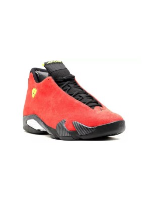 Air Jordan 14 Retro Ferrari 654459-670 - Premium Rote Wildleder & Schwarzes Leder Sneaker für Stil und Performance