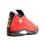 Air Jordan 14 Retro Ferrari 654459-670 Red Suede Black Leather Sneakers