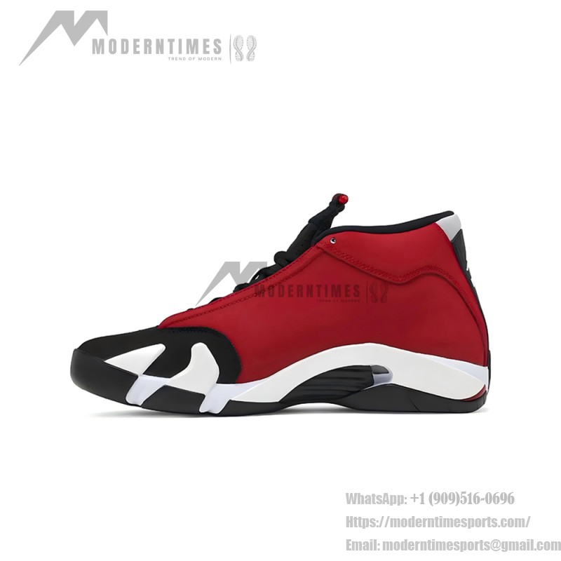 Air Jordan 14 Retro "Gym Red Toro" 487471-006 Sneaker - Red & Black Performance Style Air Jordan 14 Retro "Gym Red Toro" 487471-006 - Red & Black Sneaker with Ferrari-Inspired Design