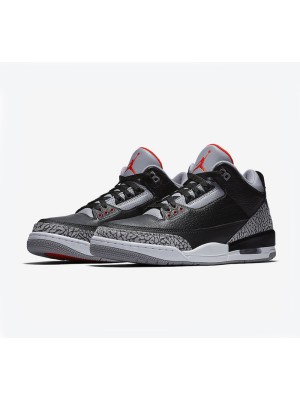 Limited Edition Air Jordan 3 OG “Black Cement” Classic Casual Sneakers 854262-001