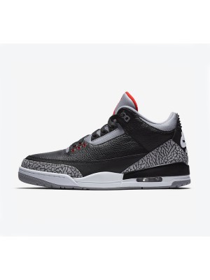 Limited Edition Air Jordan 3 OG “Black Cement” Classic Casual Sneakers 854262-001