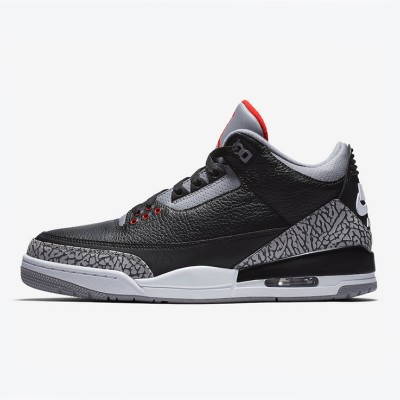 Limited Edition Air Jordan 3 OG “Black Cement” Classic Casual Sneakers 854262-001