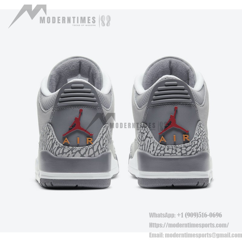 Side view of Air Jordan 3 "Cool Grey" CT8532-012 sneaker