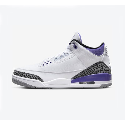 Limited Edition Air Jordan 3 "Dark Iris" Deep Purple Classic Casual Sneakers CT8532-105