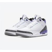 Limited Edition Air Jordan 3 "Dark Iris" Deep Purple Classic Casual Sneakers CT8532-105