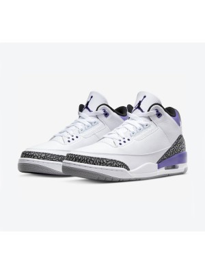 Limited Edition Air Jordan 3 "Dark Iris" Deep Purple Classic Casual Sneakers CT8532-105