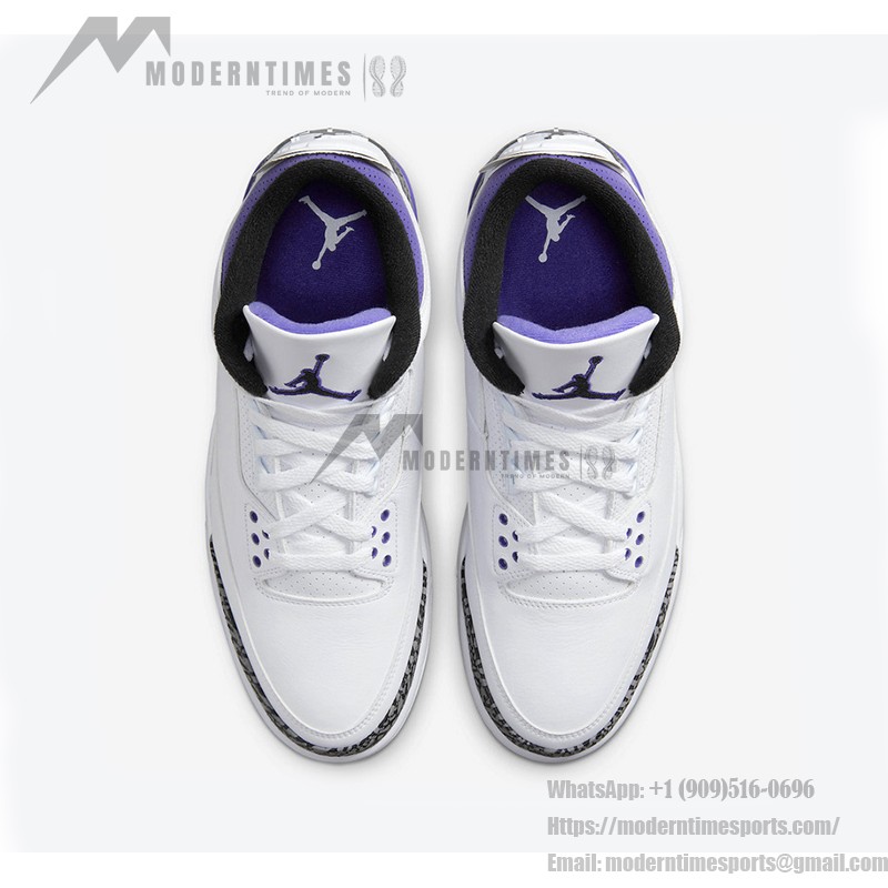 Limited Edition Air Jordan 3 "Dark Iris" Deep Purple Classic Casual Sneakers CT8532-105