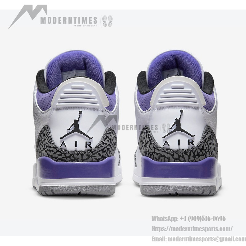 Limited Edition Air Jordan 3 "Dark Iris" Deep Purple Classic Casual Sneakers CT8532-105