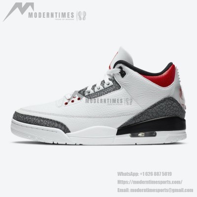 Limited Edition Air Jordan 3 SE-T “Fire Red” Classic Casual Sneakers CZ6433-100