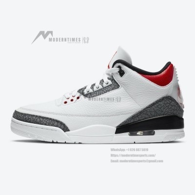 Limited Edition Air Jordan 3 SE-T “Fire Red” Classic Casual Sneakers CZ6433-100