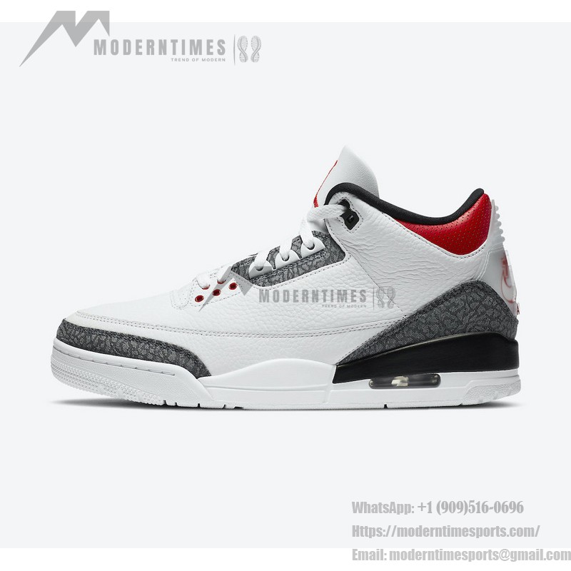 Limited Edition Air Jordan 3 SE-T “Fire Red” Classic Casual Sneakers