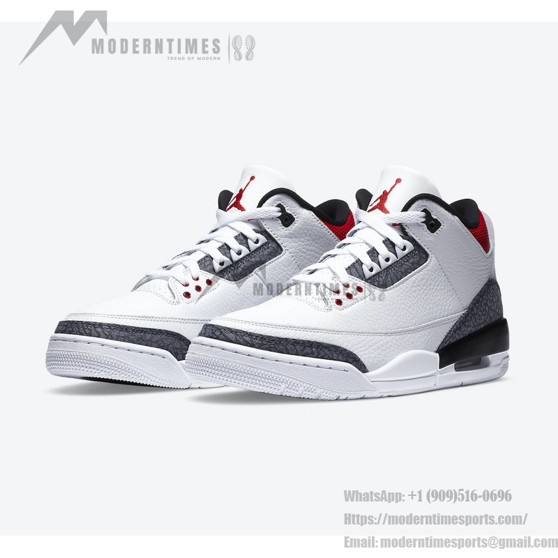 Limited Edition Air Jordan 3 SE-T “Fire Red” Classic Casual Sneakers