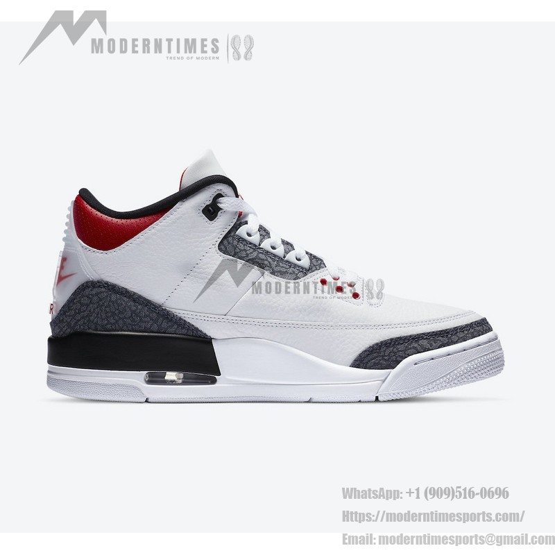 Limited Edition Air Jordan 3 SE-T “Fire Red” Classic Casual Sneakers