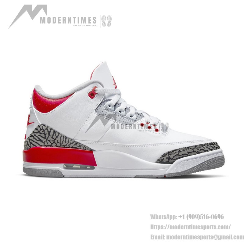 Limited Edition Air Jordan 3 OG “Fire Red” Classic Casual Sneakers DN3707-160