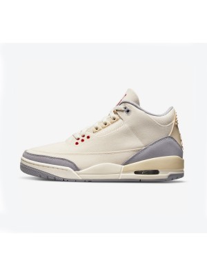 Limited Edition Air Jordan 3 "Muslin" Classic Casual Sneakers DH7139-100