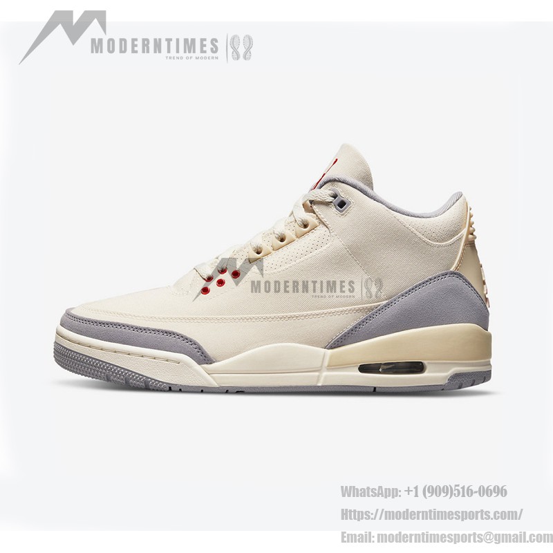 Limited Edition Air Jordan 3 "Muslin" Classic Casual Sneakers DH7139-100