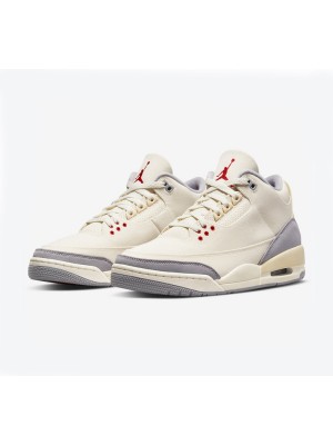 Limited Edition Air Jordan 3 "Muslin" Classic Casual Sneakers DH7139-100