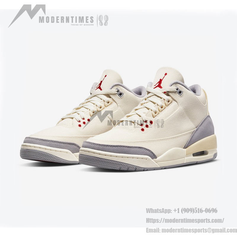 Limited Edition Air Jordan 3 "Muslin" Classic Casual Sneakers DH7139-100