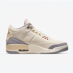 Limited Edition Air Jordan 3 "Muslin" Classic Casual Sneakers DH7139-100