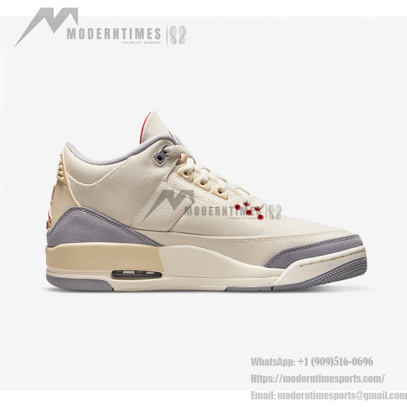 Limited Edition Air Jordan 3 "Muslin" Classic Casual Sneakers DH7139-100