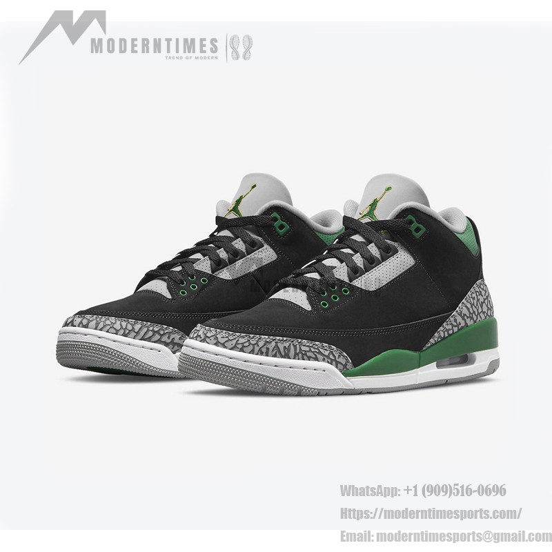 Limited Edition Air Jordan 3 "Pine Green" Classic Casual Sneakers CT8532-030