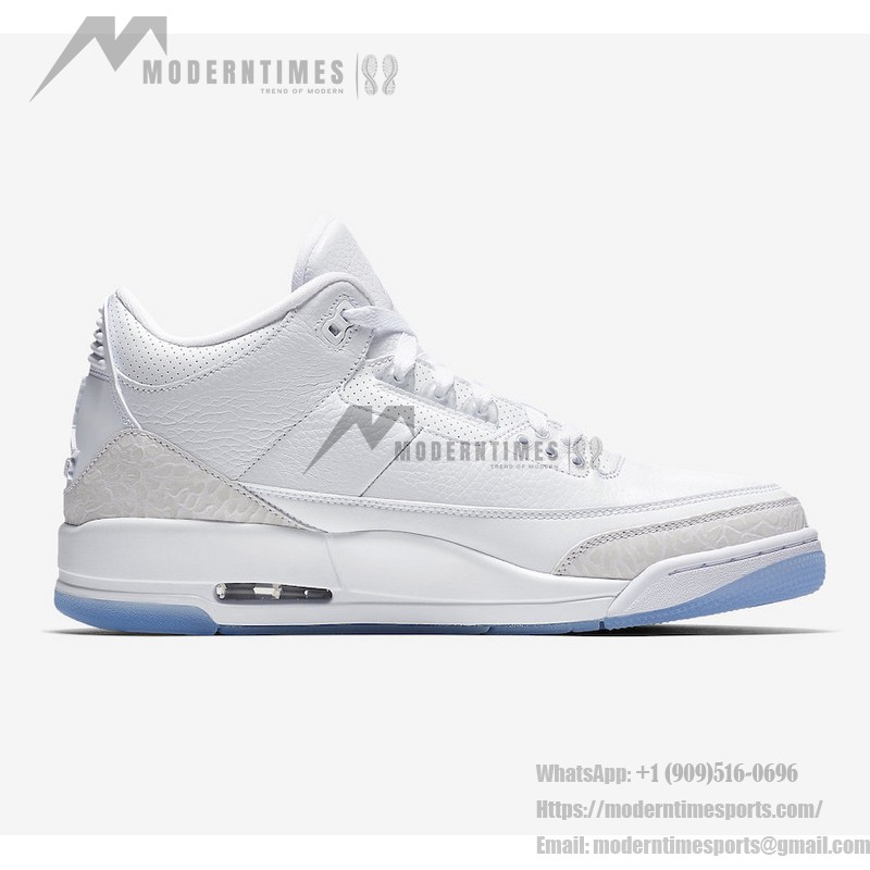 Limited Edition Air Jordan 3 Retro Triple White Classic All-White Casual Sneakers 136064-111