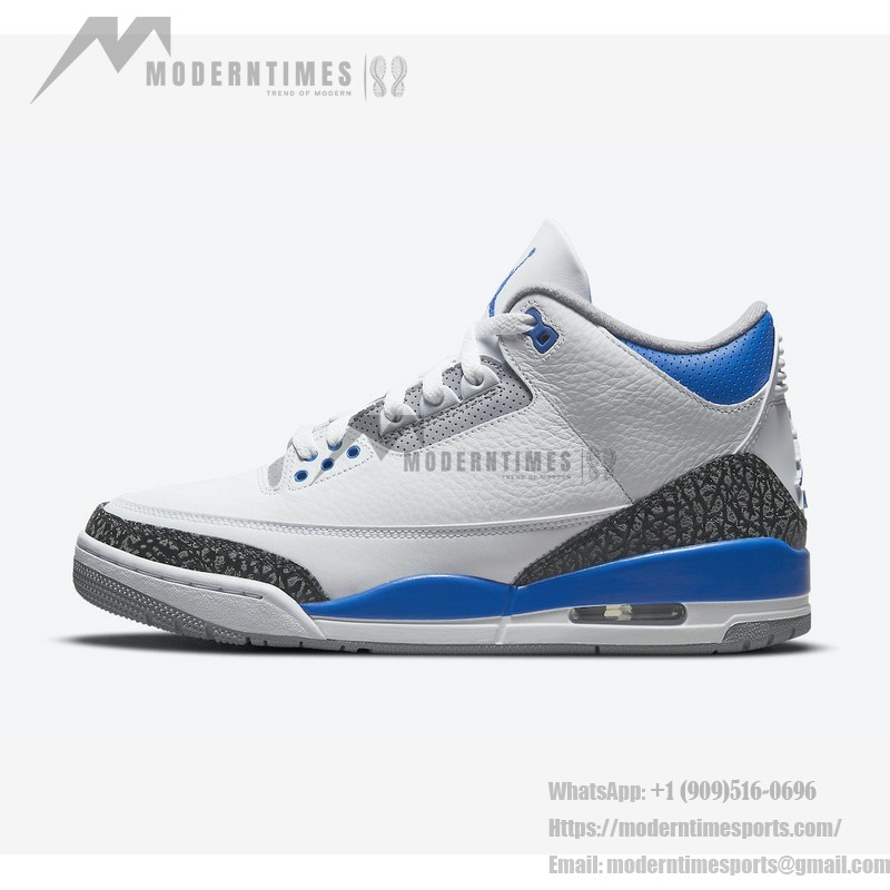 Limited Edition Air Jordan 3 "Racer Blue" Classic Casual Sneakers CT8532-145