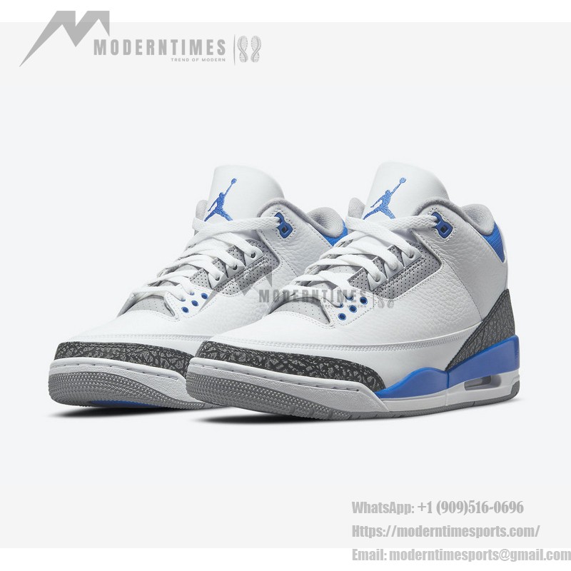 Limited Edition Air Jordan 3 "Racer Blue" Classic Casual Sneakers CT8532-145