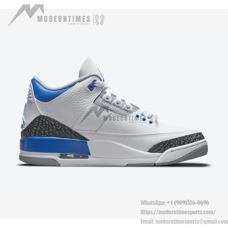 Limited Edition Air Jordan 3 "Racer Blue" Classic Casual Sneakers CT8532-145